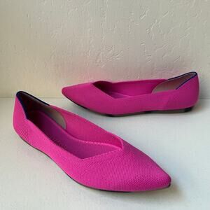 Rothy's The Point Ballet Flats Dragon Fruit Size 7 Pink Colorful Sustainable NEW